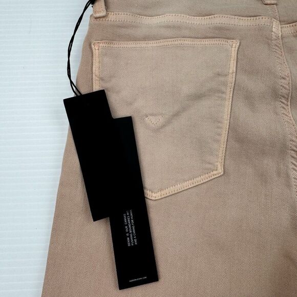 Hudson Tally Deep Cuff Crop Skinny Jeans 27 Blush Pink Raw Hem Stretch NWT $195 - Picture 8 of 13